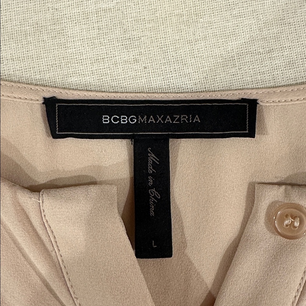 BCBGMaxAzria Beige Ruffled Blouse - Picture 3 of 3